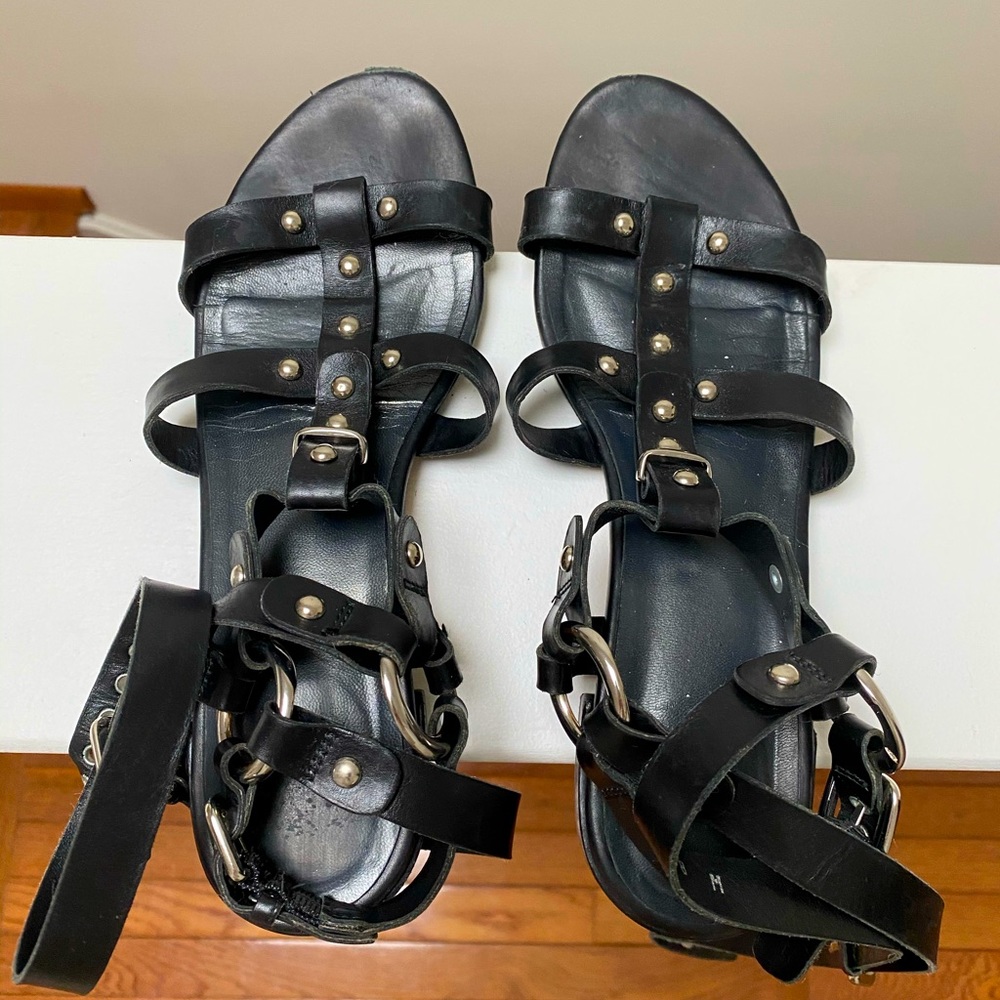 Stuart Weitzman Leather Stud Gladiator Sandal - image 6